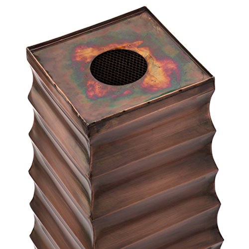 H Potter Decorative Ribbed Outdoor Indoor Flower Planter Small Antique Copper Finish #TOP3