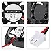 2Pcs 4010 12V Dual Ball Fan XH2.54-2Pin 40mm 1.57in Cooler DC Brushless 40x40x10mm for 3D Printer, Heatsink, PC Computer Case Industry Cooling