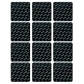 12PCS Rug Gripper, Double Sided Reusable Under Rug Carpet Tape Stickers, Carpet Fixing Sticker, Rug Anti Slip Grips for Area Rugs, Non Slip Rug Pads (Black Square)