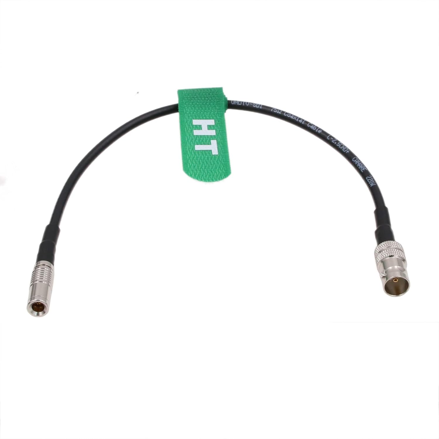 Timecode Sync Adapter Cable for Canon R5C C400 Camera Audio Recorder, BNC Female to DIN 1.0/2.3 15cm