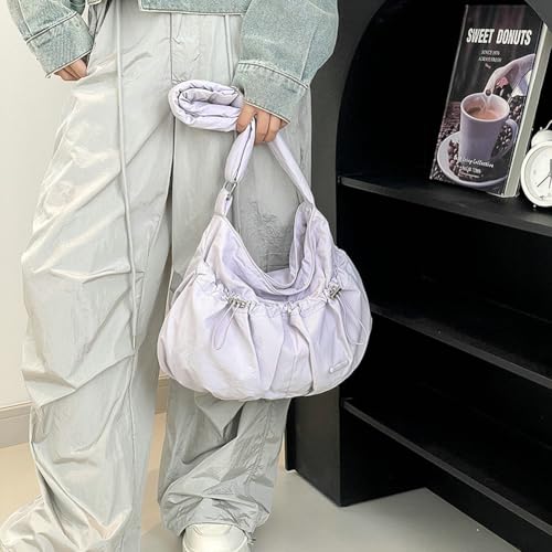 Large Nylon Hobo Bags for Women Cute Crescent Shoulder Bag Underarm Satchel Casual Crossbody Purse Trendy Tote Handbag4
