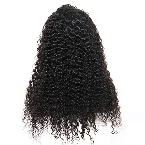 200% Density Raw Natural Curly Cambodian Virgin Human Hair Lace Front Glueless Wigs with Bleached Knots Baby Hair Natural Hairline (20inch130% density)