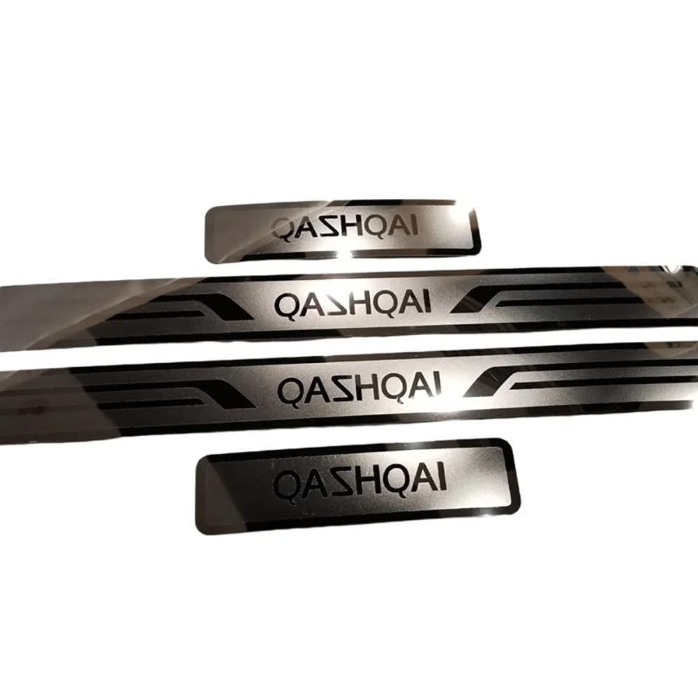 4 Plaques Seuil De Porte Voiture Acier Inoxydable Pour Nissan Qashqai J10 J11 J12 – Protection Anti-Rayures Et Décoration Premium