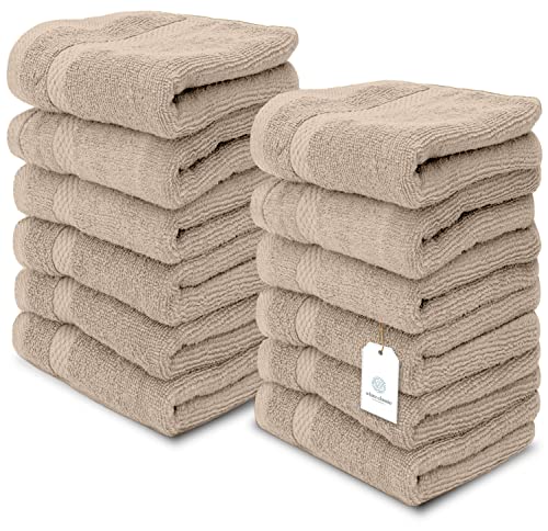 White Classic Luxus Waschlappen 12-teilig Set