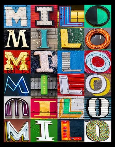 Miniatura 1 de Milo nombre personalizado Póster utilizando cartel letras