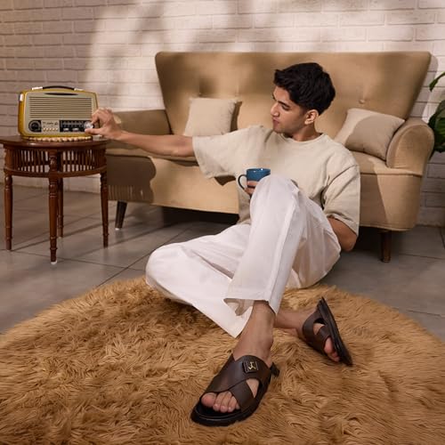 Image of Mochi Men Contemporary Leather Comfortable Slippers
