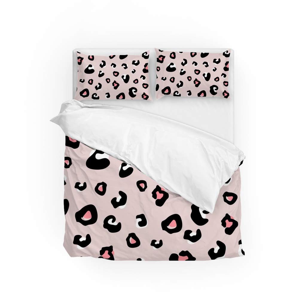 Housse de couette léopard en tissu ultra doux de qualité supérieure avec taies