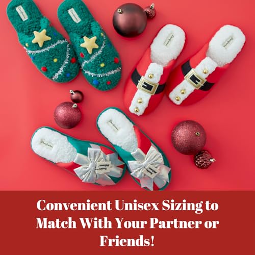 Dearfoams Unisex-Adult Ugly Sweater Closed Toe Scuff Slipper3