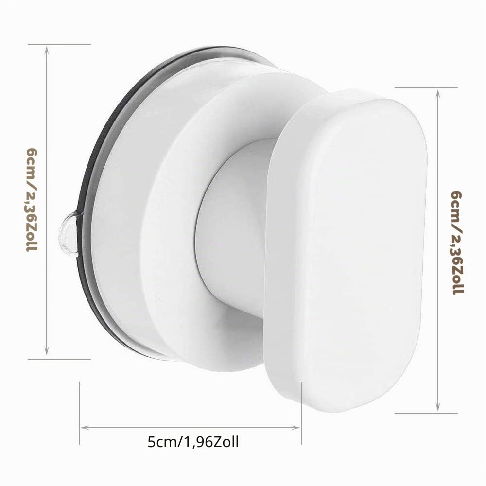 Amacoam Saugnapf Türgriff Saugnapf Griff für Glastür Schubladenschrank Schrank Kühlschranktür Glas Tragbare Mobilität Griff Knöpfe mit Starken für Badezimmer Balkontüren 2 Pcs