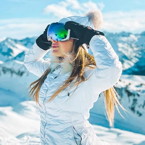 HYSTERESIS Magnet Freeride | Gafas de esquí y snowboard con lentes esféricas Magnéticas intercambiables con 2 lentes incluidas | Marco Negro | Lente Verde | Cinta color Gris | 100% Anti-Vaho UV400. - imagen 9