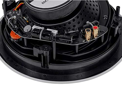 Image of Monoprice 2-Way Carbon Fiber In-Ceiling Speakers - 8-Inch, With 15 Degree Angled Drivers, Pair, Black - Alpha Series
