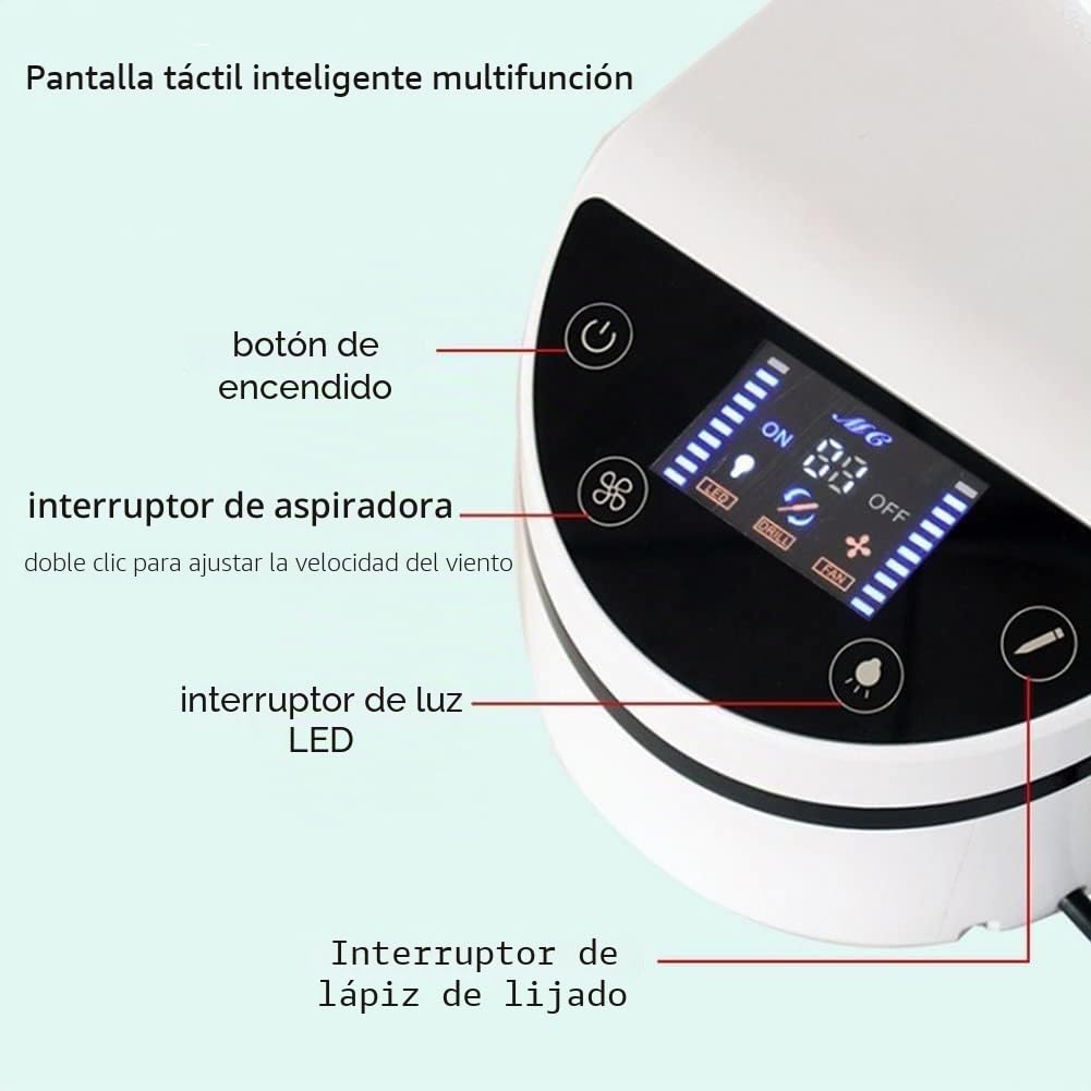 Aspirador De Polvo De Bajo Ruido De 230W, Equipo De Laboratorio Dental Colector De Polvo De Alta Potencia De Velocidad Ajustable con Succión Fuerte Y Ligera