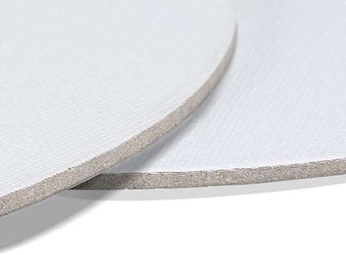 Miniatura 2 de 5 Uds. Tableros de lienzo ovalados estirados para pintura acrílica, vertido al óleo, dibujo, decoración del hogar, 9.4 x 11.8 in