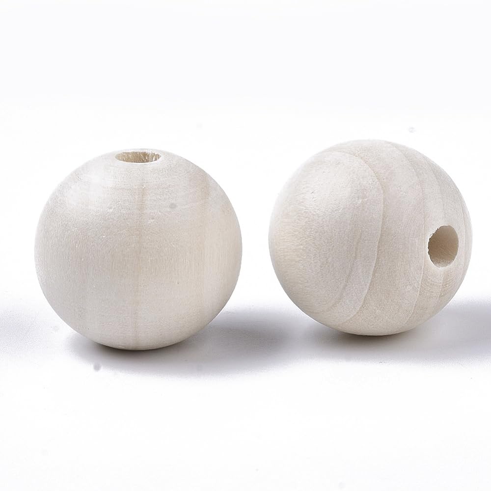 DanLingJewelry 200 perline di legno da 25 mm per decorazioni domestiche