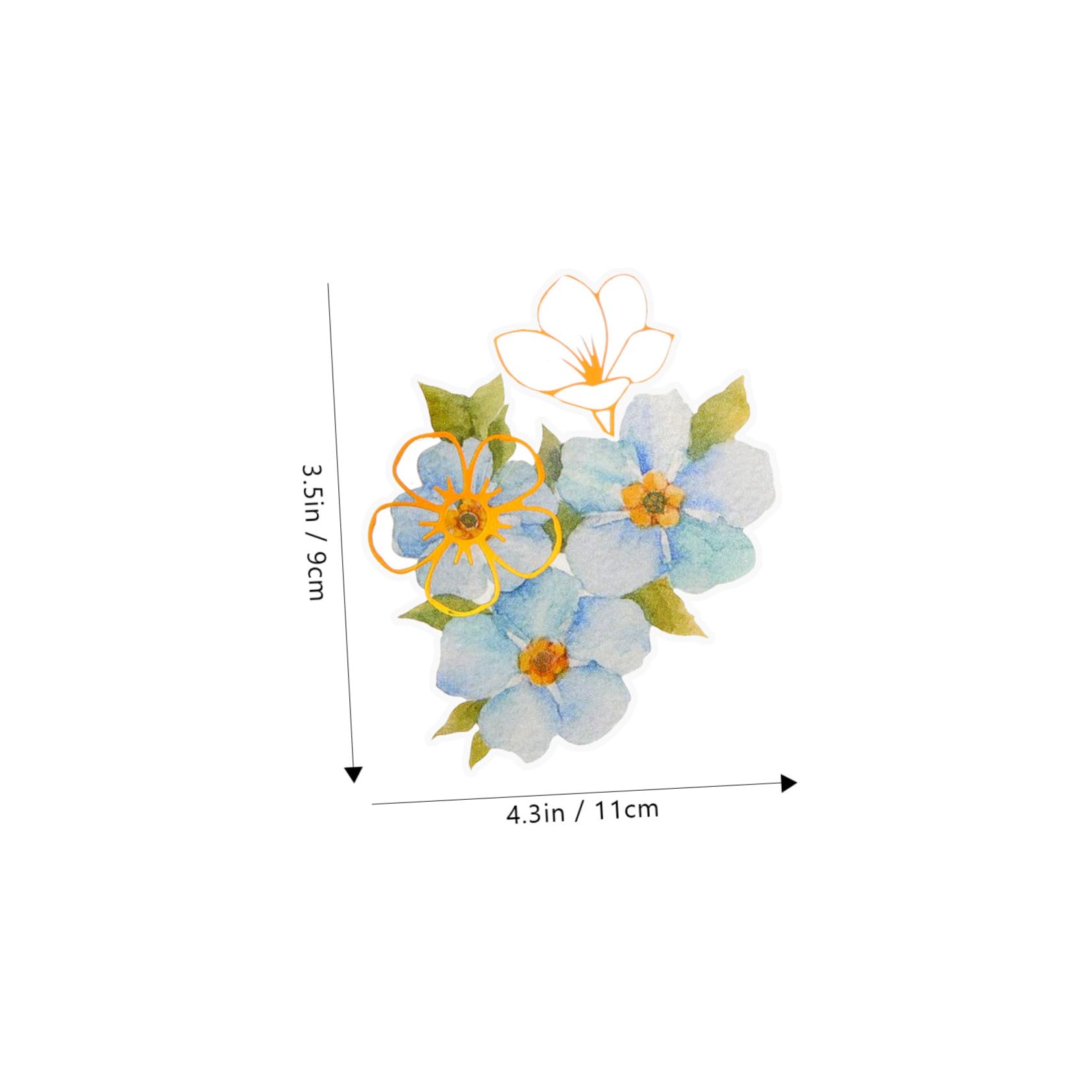 12 Set Adesivi Floreali per Scrapbooking e Decorazione Adesivi Trasparenti Impermeabili per Progetti Artistici e Facili da Applicare e Scegliere tra Stili Diversi