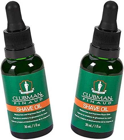 Clubman Pinaud Shave Oil, Moisturizes and Improves Razor Glide, 1 oz, 2-Pack