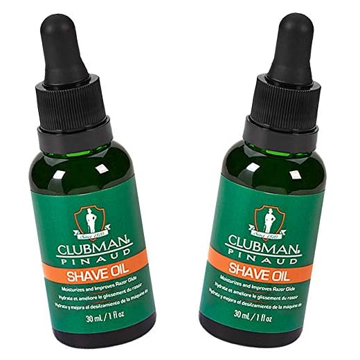 Clubman Pinaud Shave Oil, Moisturizes and Improves Razor Glide, 1 oz, 2-Pack