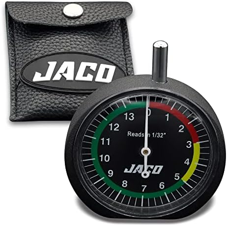 JACO TreadPro Tire Tread Depth Gauge, Dial Type (Reads in 1/32")
