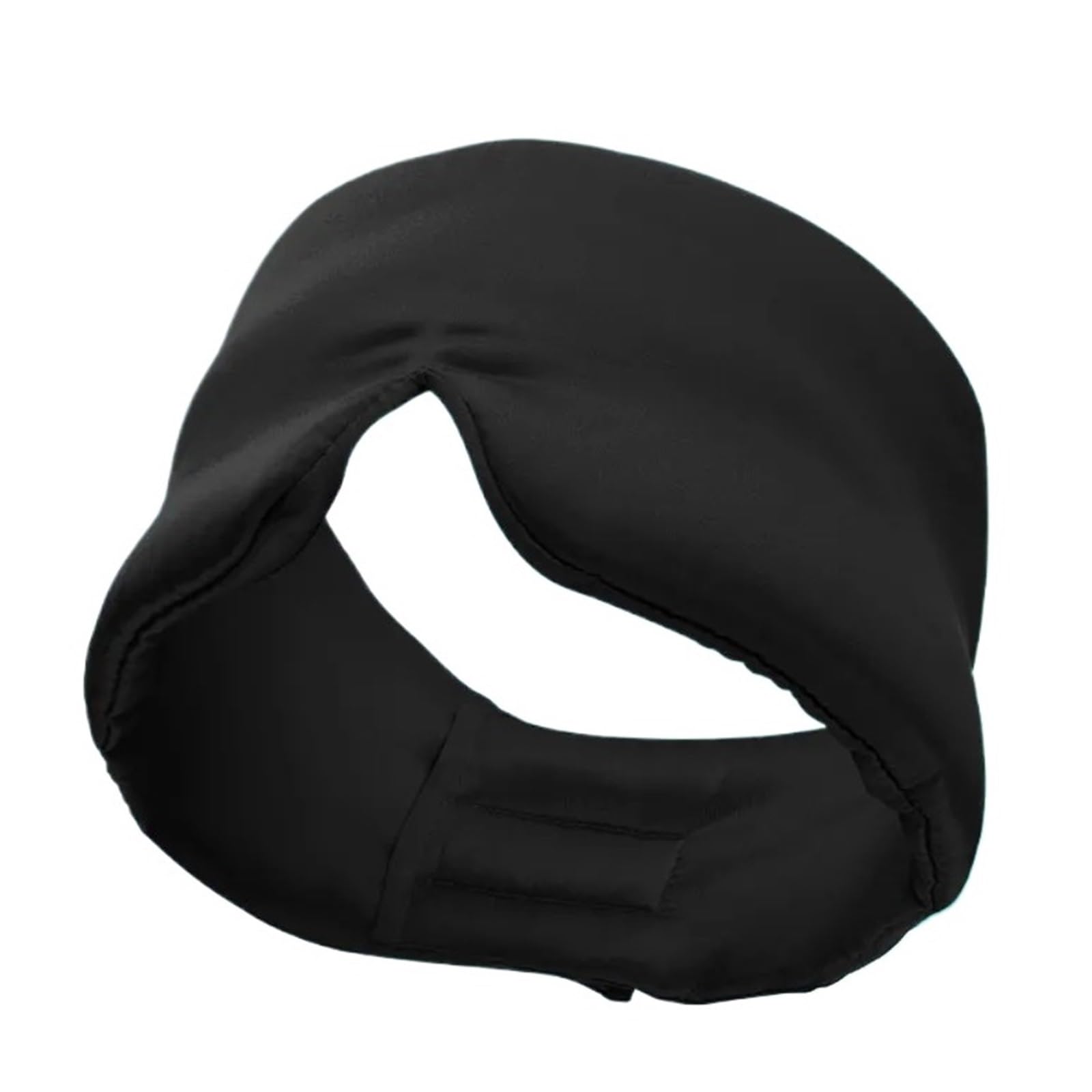 Seiden-Augenmaske 2 stücke Maulbeerseide Schlafmaske Seide Augenklappe Eyeshade Tragbare Reise Nickerchen Augenabdeckung Weiche Augenbinde Glatt FüR Schlaf(Black)