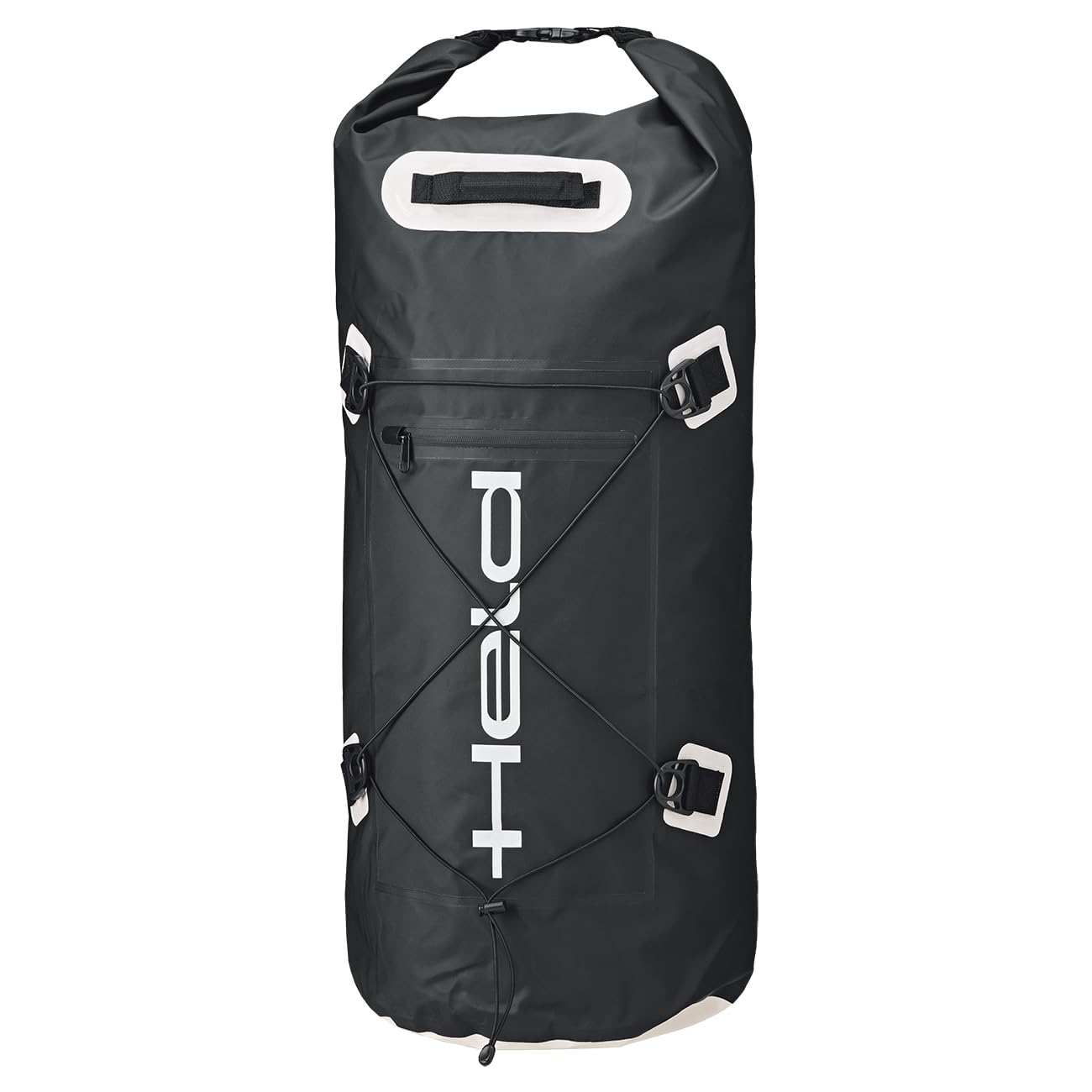 Held Roll-Bag Torba motocyklowa, 2 sztuki, w 100% wodoszczelna i pyłoszczelna, z mocnego brezentu, z odblaskowymi nadrukami i zwijanym zamknięciem na zatrzask, rozmiar 40 l, czarna