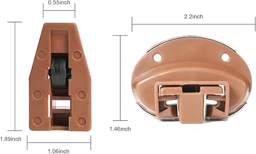 Miniatura 10 de Guías deslizantes de cajones de plástico, paquete de 10 tapones para cajones de tocador, piezas de repuesto, kit de reparación de rieles de cajones