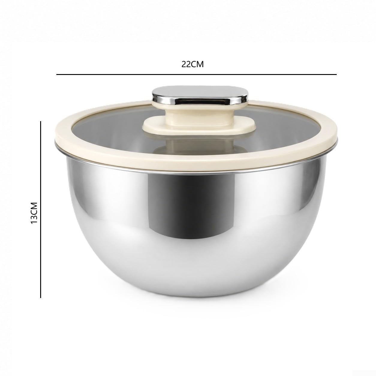 Juego de cuencos para mezclar de acero inoxidable 201, 3,8 l, cocina