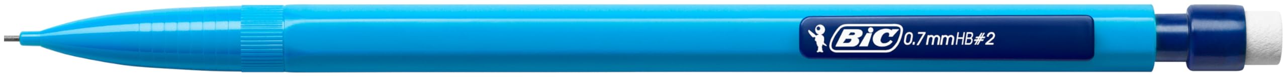 BIC Matic Fun Matite Grafite HB a Scatto con Gomma, Confezione da 12, Cancelleria