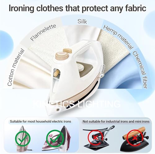 Image of Steam Iron Teflon Shoe Cover,Plate Protector Cover Ironing Accessories for Cloth Safe Slip Quick Install Cover Most Standard Size Iron Cover