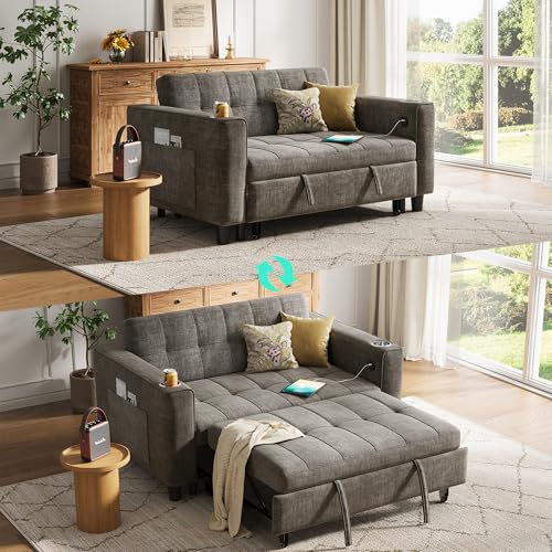 LINSY 3-in-1 Convertible Sofa Bed, 54