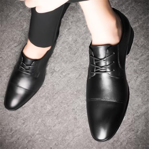 Image of MWX Men's Dress Shoes Black Formal Business Oxford Classic Lace Up Wingtip Casual Shoes