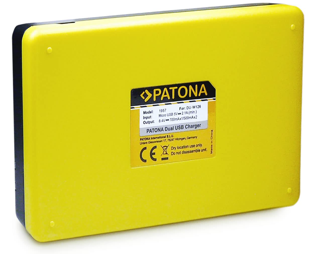 PATONA CARICATORE DOPPIO + 2x Batteria NPW126 NP-W126 CARICABATTERIA NP W126 compatibile con Fujifilm X-M5 X-M1 X100F X100VI X-S10 X-T20 X-T30 II X-T5 X-T50 XA1 XA2 XA3 XA5