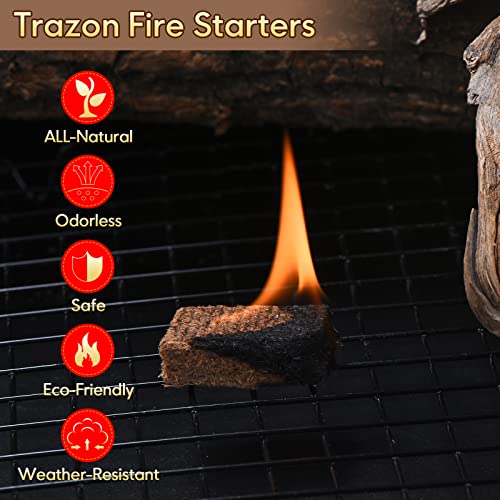 Tifmi Fire Starter - Pack Of 160 Charcoal Fire Starters For Campfires, Chimney, Grill Pit, Fireplace, Bbq & Smoker - Water Resistant And Odorless #TOP3