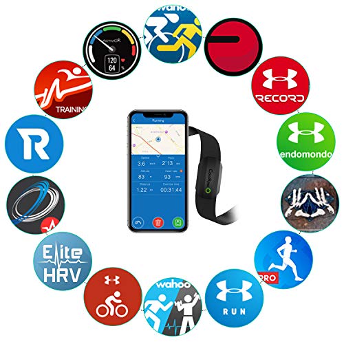 Image of COOSPO Bluetooth Heart Rate Monitor,BLE ANT+ Heart Rate Chest Strap Monitor,Dual HRM Heart Rate Sensor Compatible with Peloton,Zwift,DDP Yoga,Strava,Polar,Wahoo,Garmin Watches,GPS Bike Computers