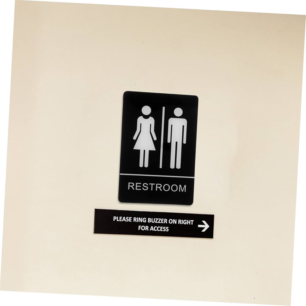 Amazon | TOGEVAL トイレ 看板 男女兼用 看板 トイレ 掲示板