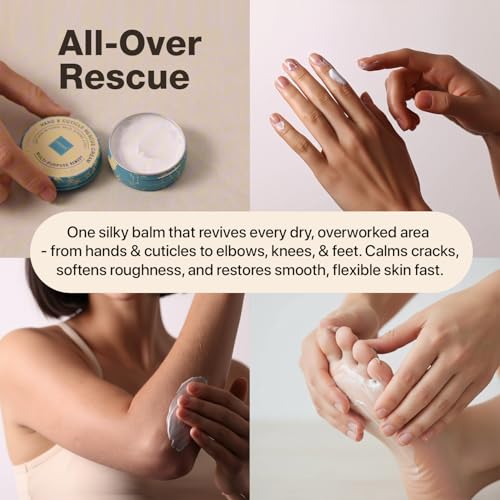 Onsen Hand & Cuticle Rescue Cream | Organic Nail Strengthener & Balm | Dry, Cracked Hands, Elbows & Feet | Shea Butter, Tsubaki & Jojoba Oil | Nail Repair & Growth, Vegan - 1 Pack (0.88 oz) - Thumbnail 3