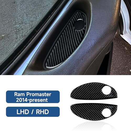 Image of Car Carbon Fiber Interior Inner Door Armrest Box Pad Cover Trim Accessories for 2014 2015 2016 2017 2018 2019 2020 2021 Dodge RAM Promaster