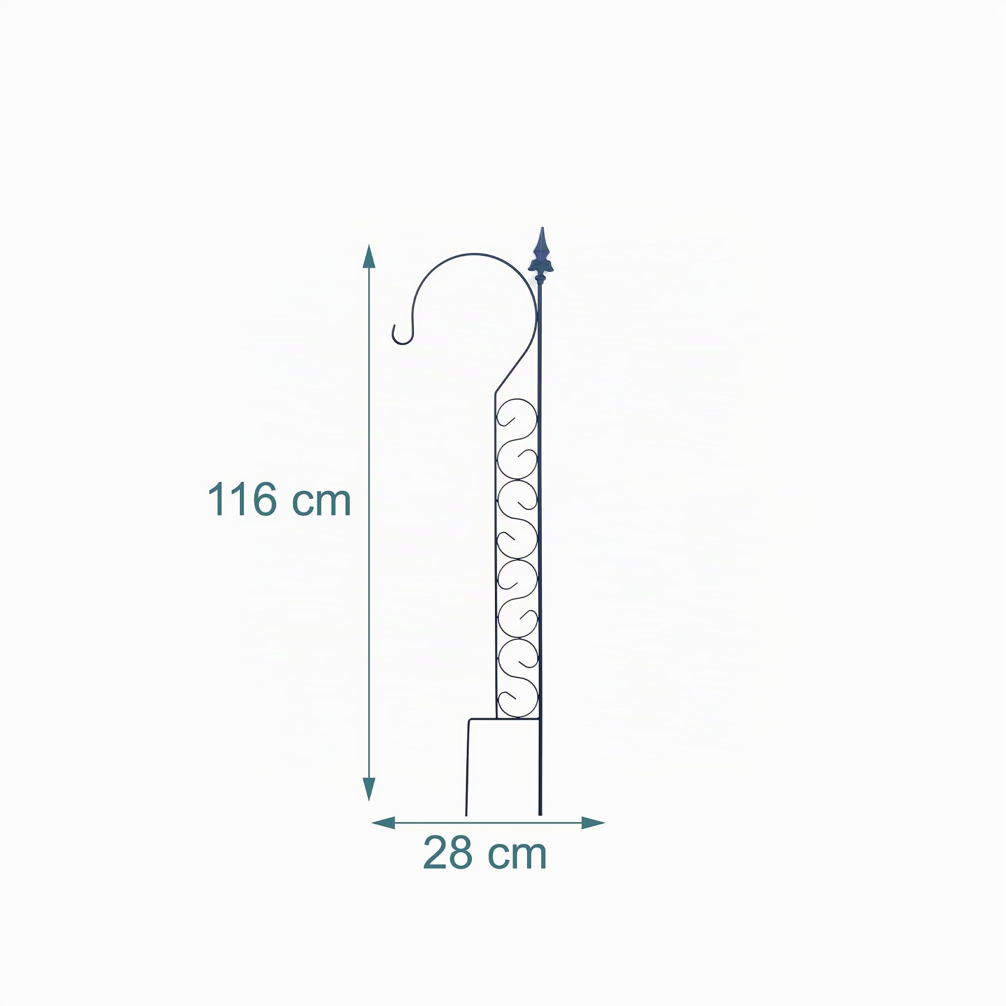 Relaxdays Supporto per rampicanti, Set da 2, HxB 116 x 28 cm, Arco da Giardino, griglia in Metallo