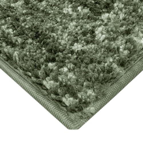 Image of Amazon Brand - Umi Hawai Microfiber Bath Mat Super Soft Non-Slip Washable Multipurpose Bathroom mat, Bedroom Doormat for Home -Green, (60x90 cm) Pack of 1