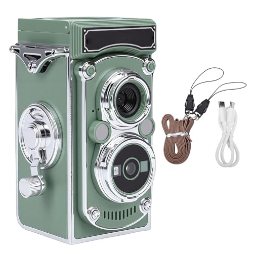 Cámara digital retro estilo TLR vintage 24MP 2.7K video verde miniatura 7