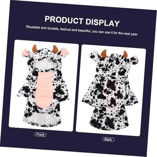 Disfraz de vaca para perro talla S cálido y ligero miniatura 6