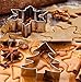 LEEFE 5Pcs Christmas Cookie Cutter, Stainless Steel Baking Shape Mold for Making Muffins Biscuits - Gingerbread Men, Snowman, Snowflake, Christmas Tree, Reindeer