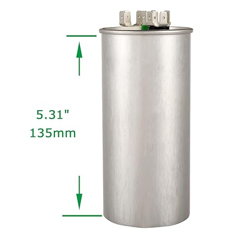 Miniatura 4 de SIGANDG 80+5 MFD 805 uF 370 o 440 voltios CBB65B Condensador para funcionamiento del motor de CA, condensador recto frío, bomba de calor, aire