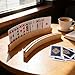 4 Pcs Curved Card Holders for Playing Cards, Wood Card Stands, Arc-Shaped Hands-Free Playing Card Accessories