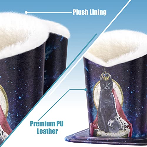 Image of bvya Double Eyeglasses Holder Plush Lined Stand Glasses Protective Holder
