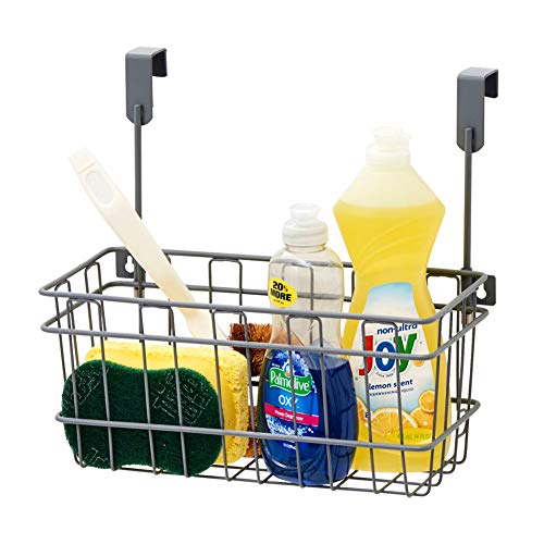 EZOWare Over the Cabinet Door Organizer/Wall Mountable Deep Storage Basket for Household Items (Small)