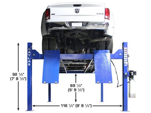 Atlas® Apex 14 Ali Certified Commercial Grade 14,000 Lb. Capacity 4 Post Car Lift #TOP2