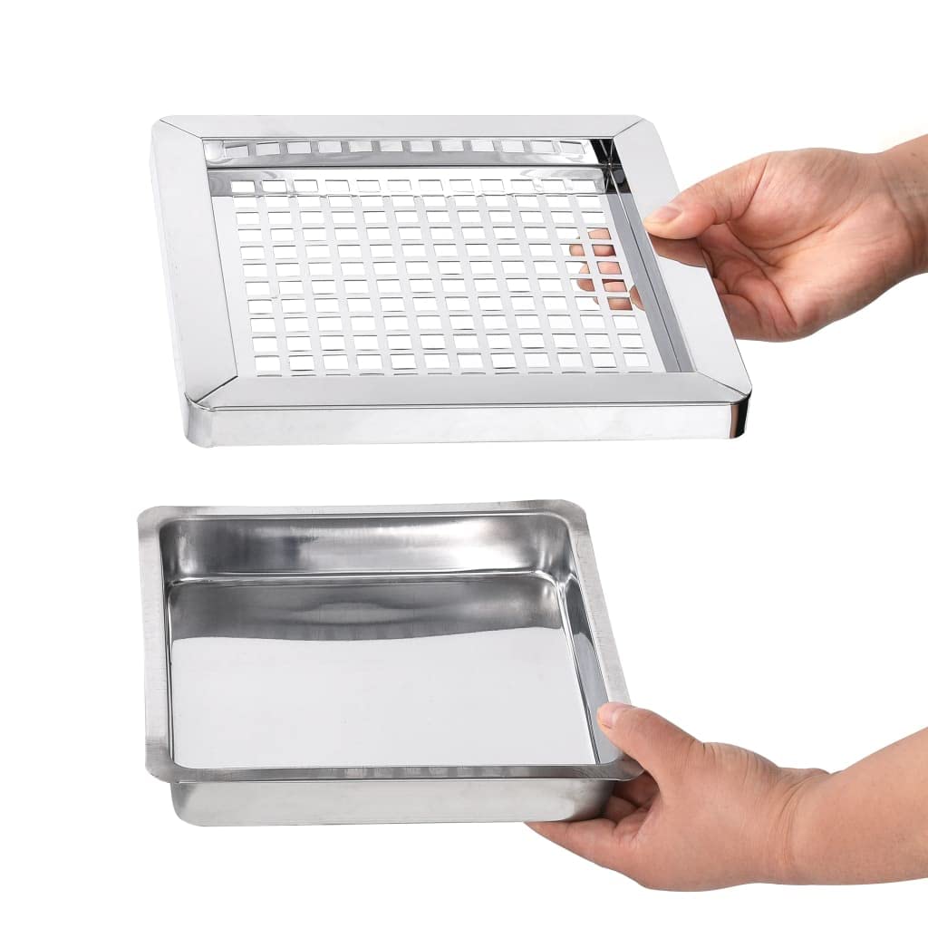 Cubo de basura con cenicero de 45 litros, acero negro, para hoteles, restaurantes y exteriores, ahorra espacio, higiénico, inodoro, resistente, fácil de limpiar, ideal para cocina, baño