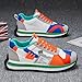 Men's Colorful, Trendy and Retro Canvas Platform Sneakers: Lace - up Casual Style, Suitable for Walking, Tennis and Running (Orange,9.5)