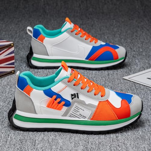Men's Colorful, Trendy and Retro Canvas Platform Sneakers: Lace - up Casual Style, Suitable for Walking, Tennis and Running2
