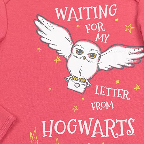 Harry Potter Hedwig Owl Newborn Baby Girls 3 Pack Sleeper Gown Red/Pink/Heather Grey 0-6 Months #TOP5